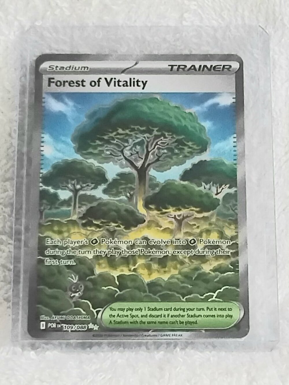 Mint 2026 Pokemon Forest of Vitality-Trainer-Stadium Holo ☆☆ UR Card 109/088!!